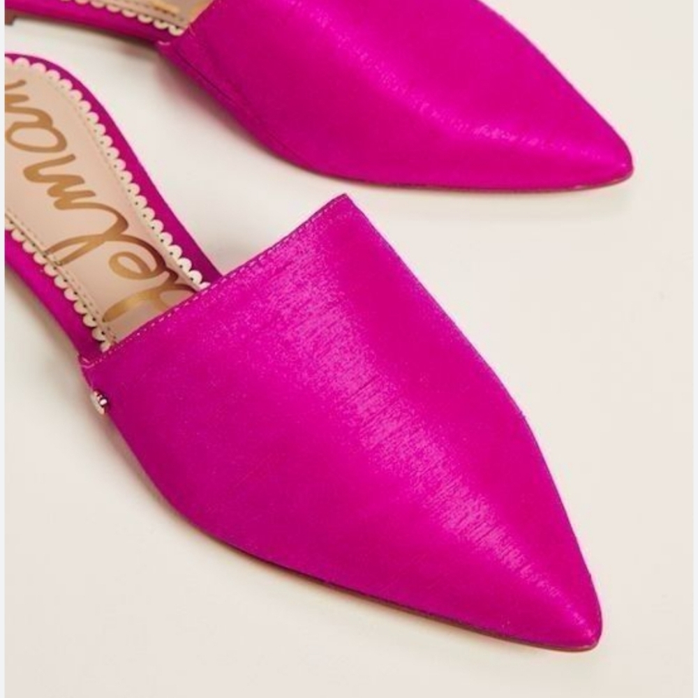 Sam Edelman Hot Pink Pointed Toe Mules - Picture 2 of 8